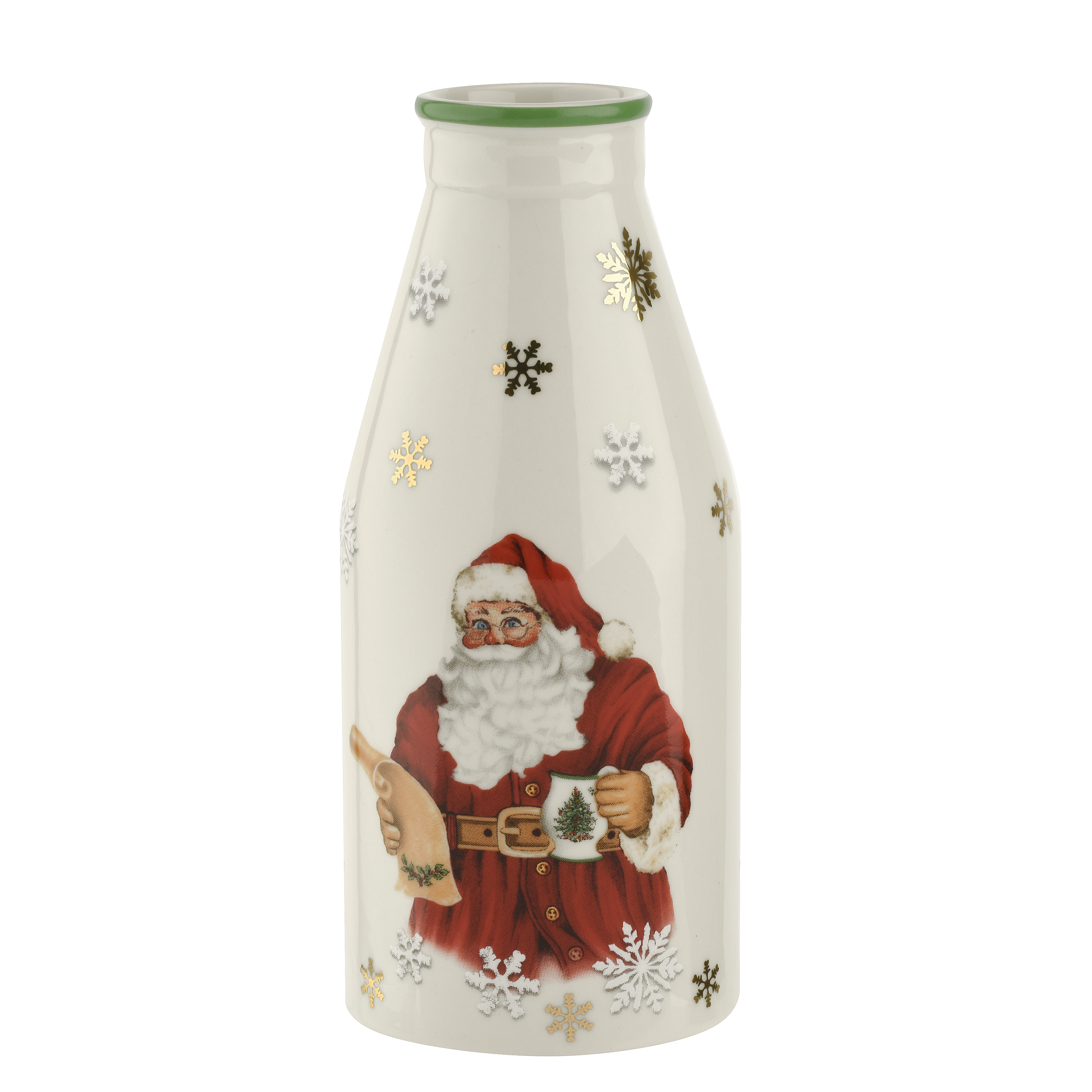 Christmas Tree Santa Plate & Milk Bottle Set image number null